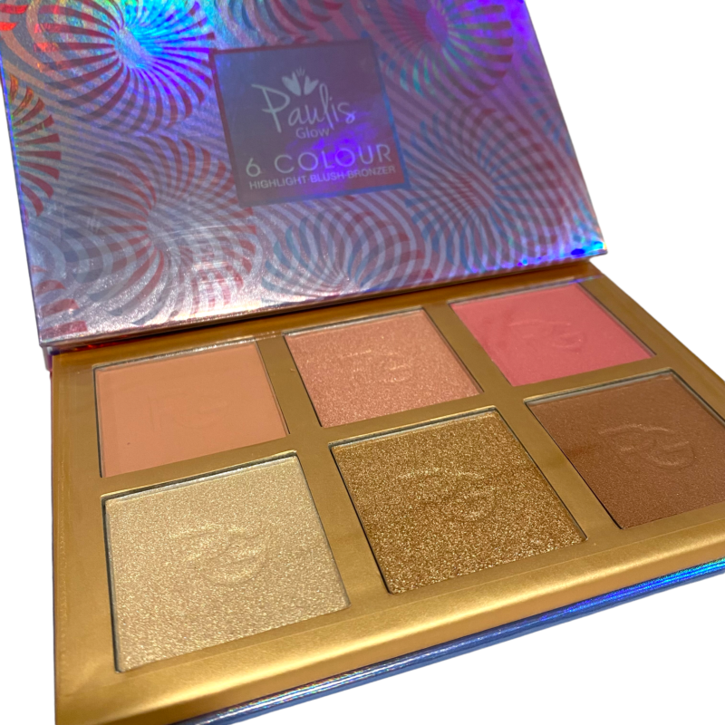 Paleta De Contorno Rubores E Iluminadores Paulis Glow Sibory